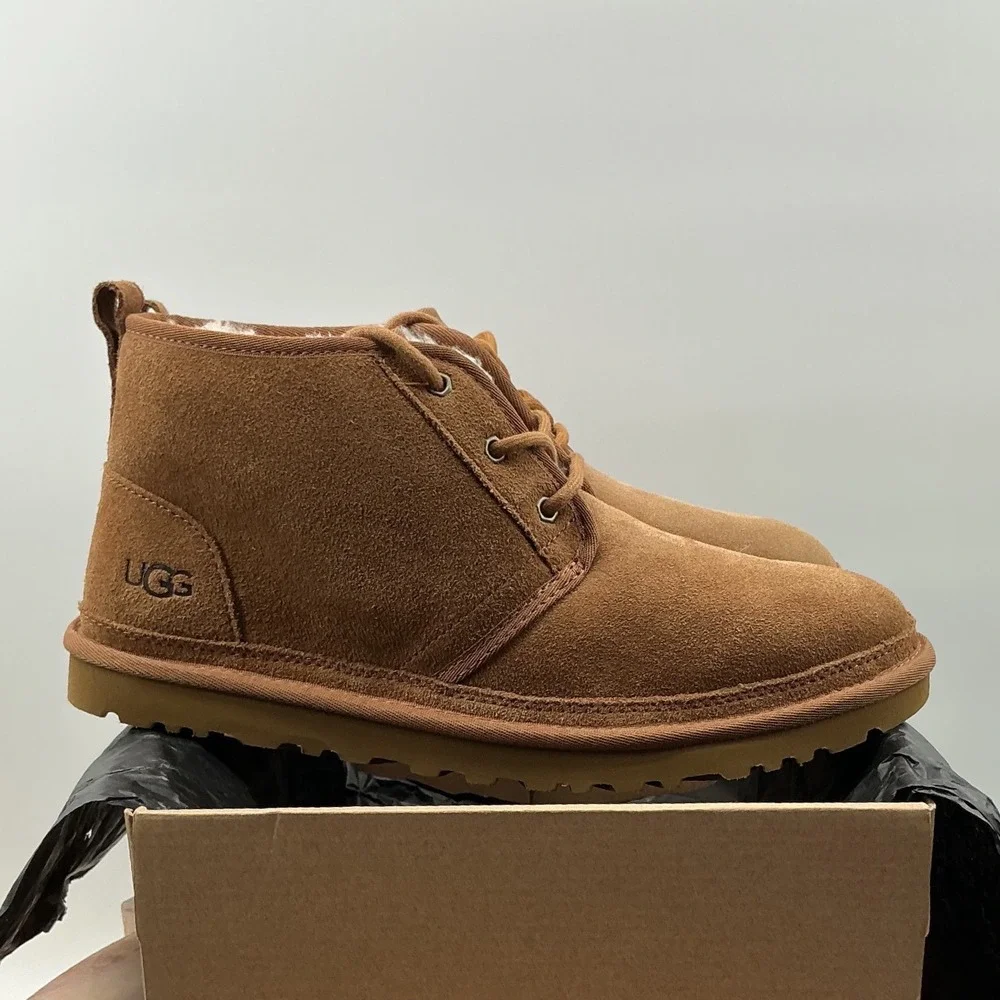 UGG‎ Neumel Chestnut Suede Lace Up Chukka Boots Mens 3236